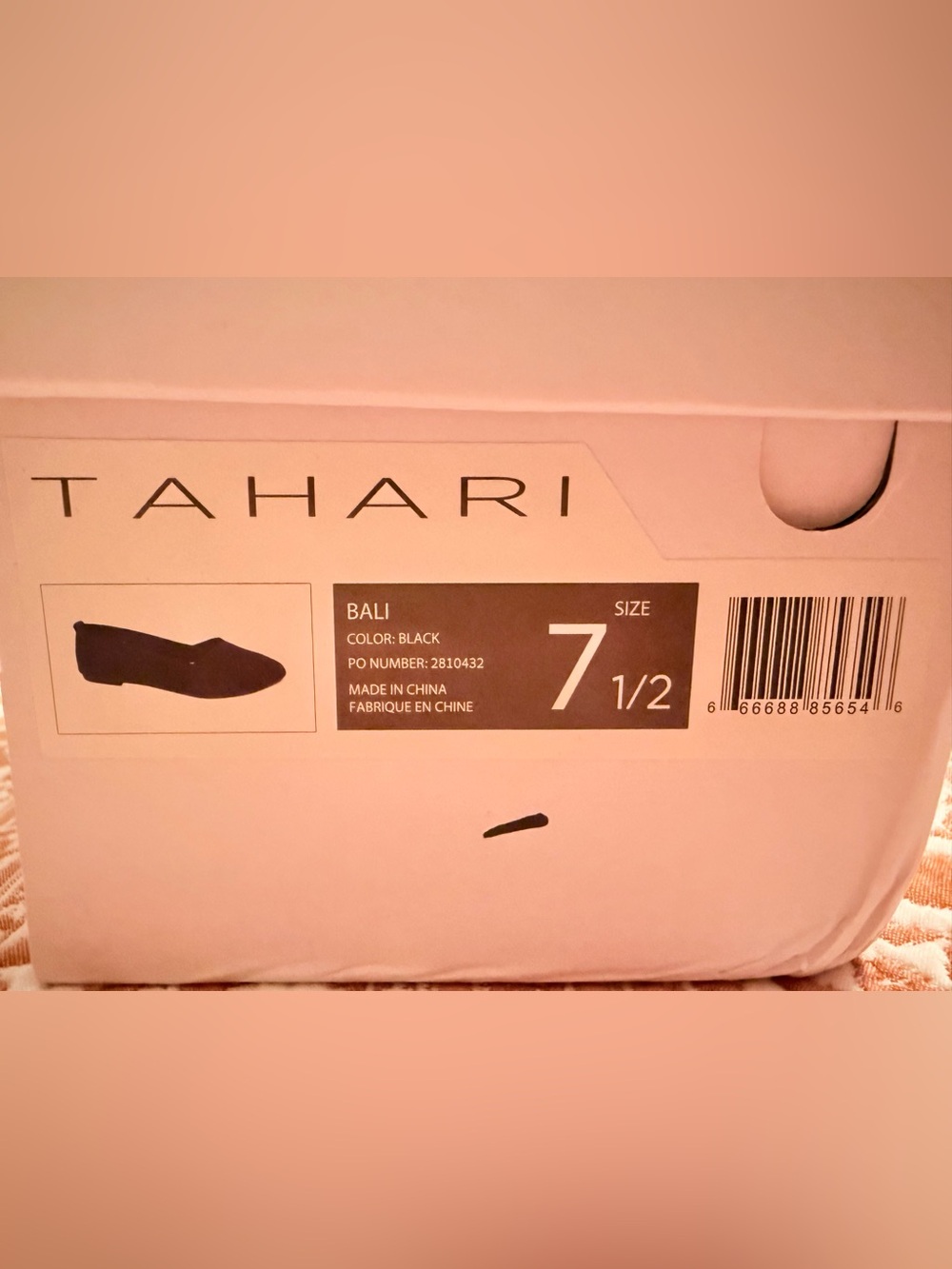 Tahari Black Bali Ballet Flats 7.5 NWT - Picture 10 of 12